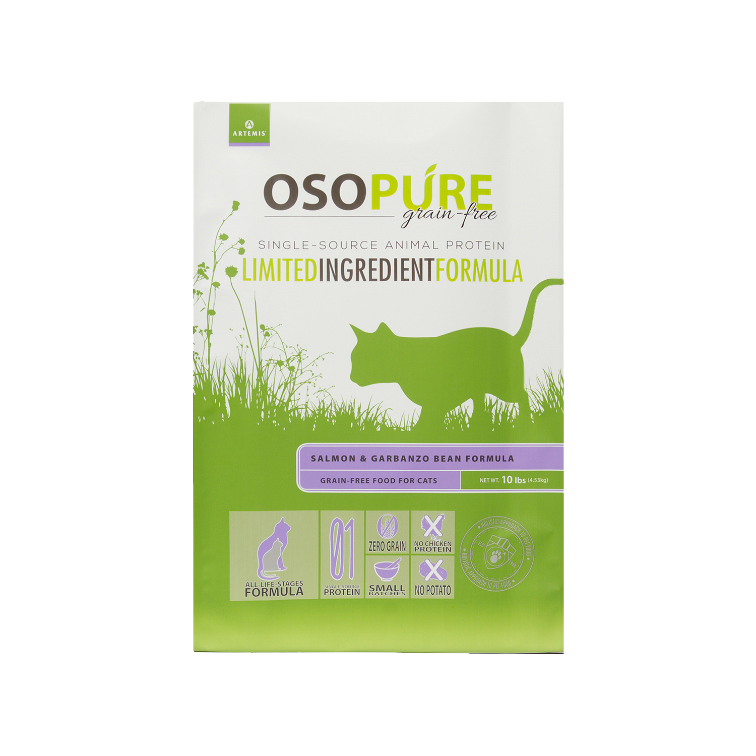OSOPURE Feline Grain Free Salmon &amp; Garbanzo Bean Dry Cat Food