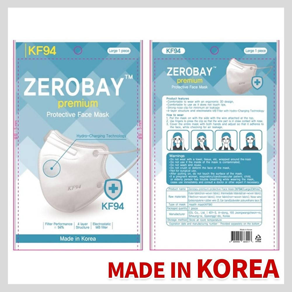 Zero Bay Premium KF94 Mask Large 10ea