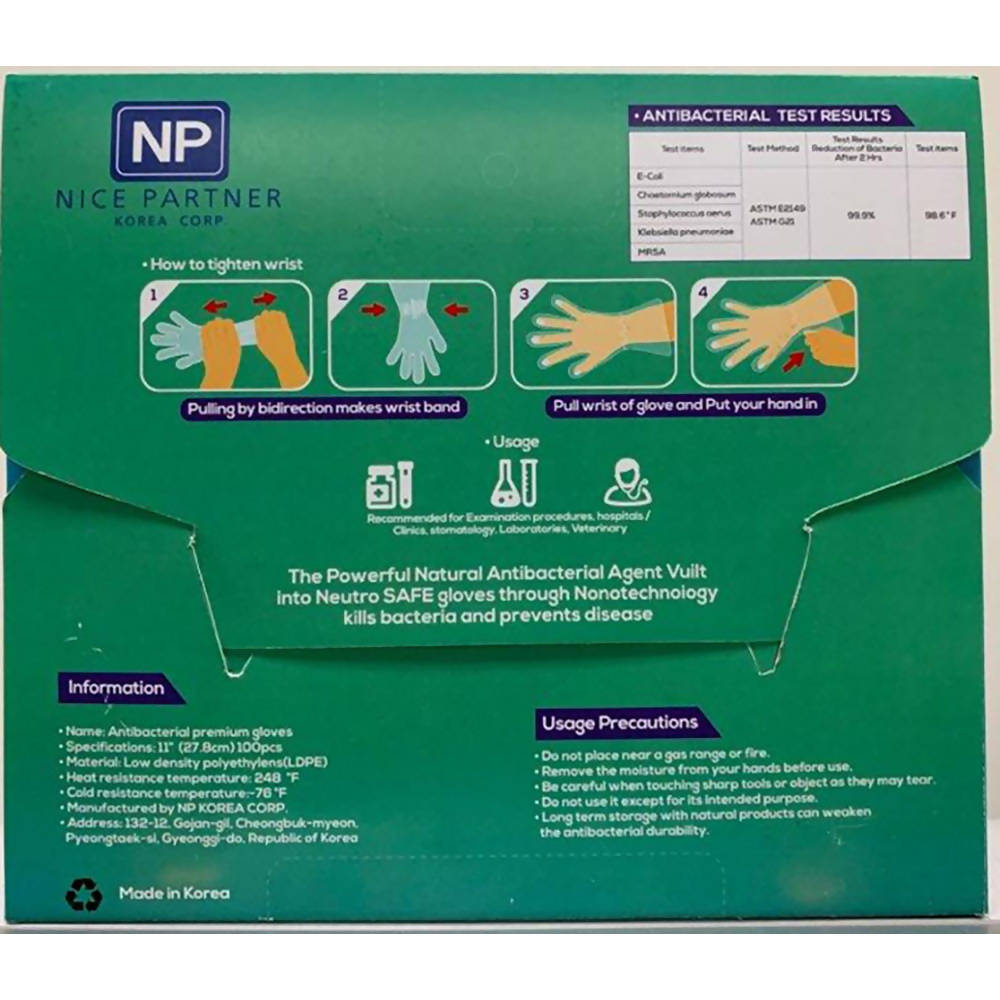 Antibacterial Premium PE Gloves – Pack of 100