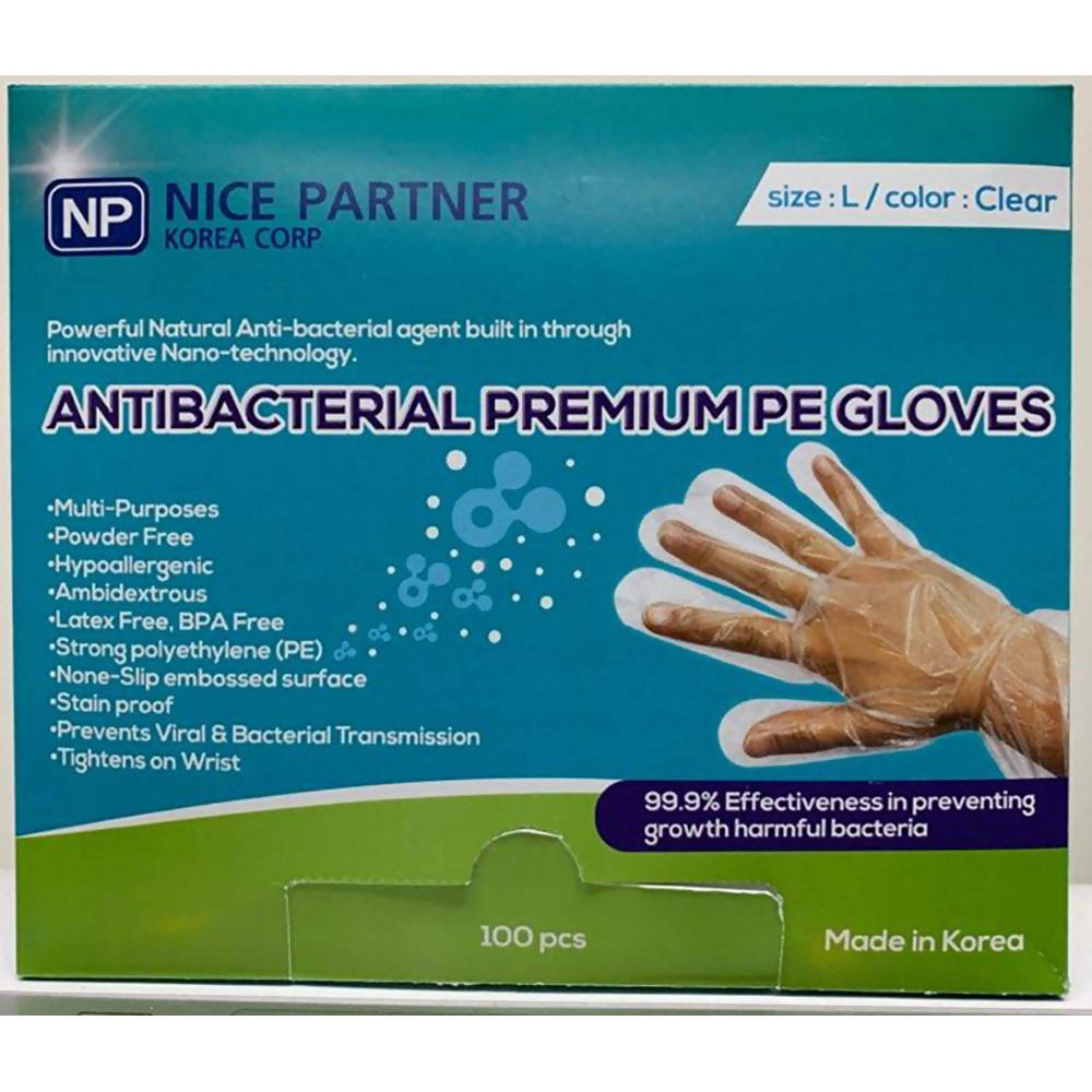 Antibacterial Premium PE Gloves – Pack of 100